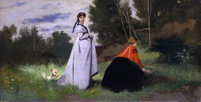 Deux femmes dans la nature - Anselm Feuerbach