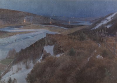 Nuit de Walpurgis à Bergslagen, Grangärde dans le Dalarna - Anshelm Leonard Schultzberg