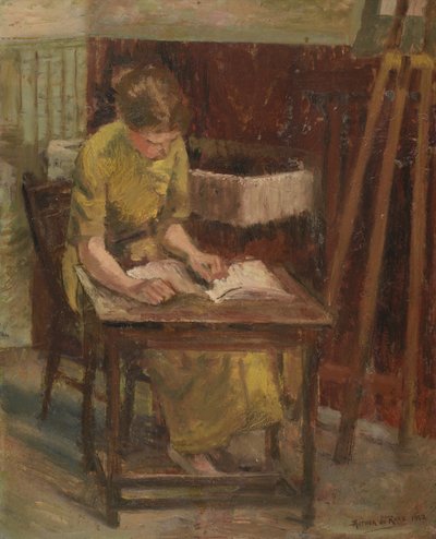 Fille lisant (I) - Anthea Durose
