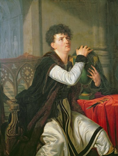Portrait de François Joseph Talma (1763-1826) en Hamlet - Anthelme Francois Lagrenee
