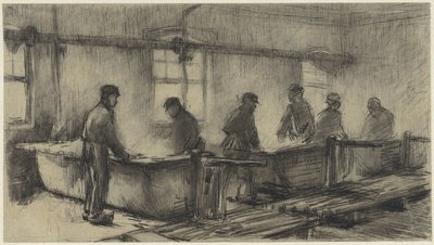 Les gratteurs dans la teinturerie de coton - Anthon Gerhard Alexander van Rappard