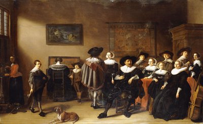 Portrait de groupe dans un intérieur - Anthonie Palamedesz