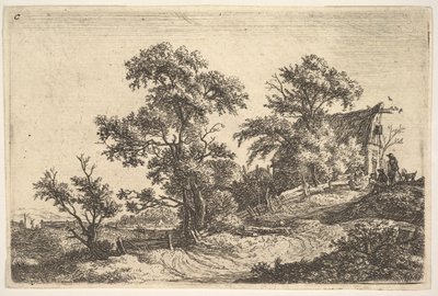 Un cottage sur une colline - Anthonie Waterloo