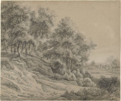 Arbres dans un paysage vallonné - Anthonie Waterloo