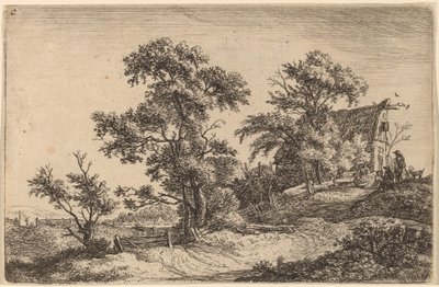 Cottage sur une colline - Anthonie Waterloo