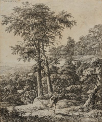 Paysage avec chasseresse - Anthonie Waterloo