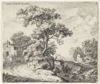 Paysage avec une chapelle - Anthonie Waterloo