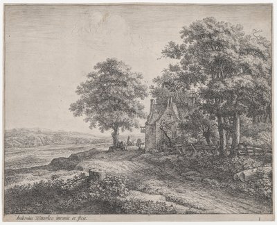 Grand Tilleul devant une auberge, 17ème siècle - Anthonie Waterloo