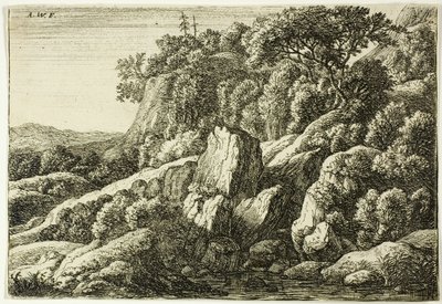 Paysage rocheux - Anthonie Waterloo