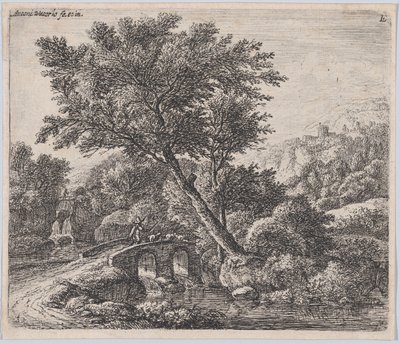 Berger sur un petit pont - Anthonie Waterloo