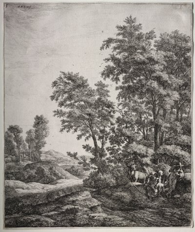 Six grands paysages verticaux avec des scènes des Métamorphoses d