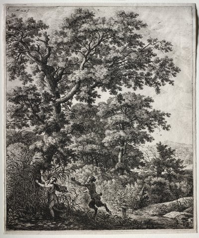 Six grands paysages verticaux avec des scènes des Métamorphoses d