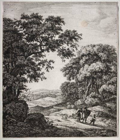 Six grands paysages verticaux avec des scènes de l