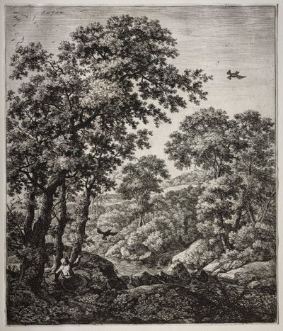 Six grands paysages verticaux avec des scènes de l