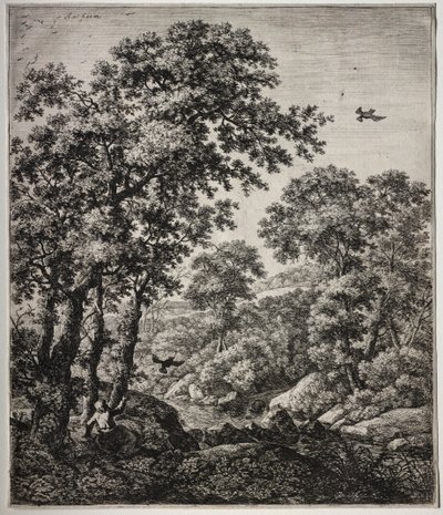 Six grands paysages verticaux avec des scènes de l
