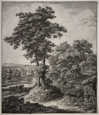 Six grands paysages verticaux avec des scènes de l