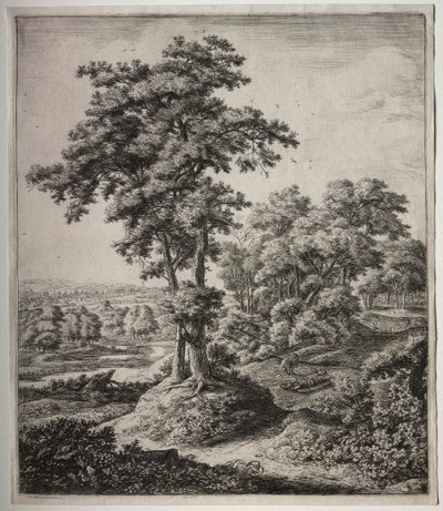Six grands paysages verticaux avec des scènes de l