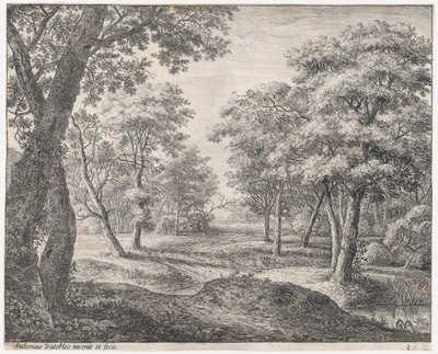 La Route à travers les bois, 17ème siècle - Anthonie Waterloo