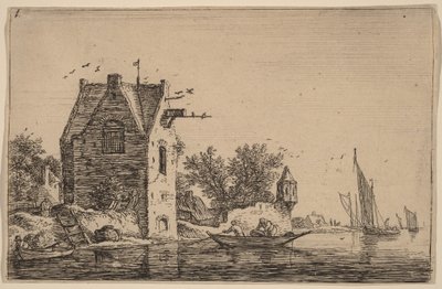 Le poste de garde sur le mur - Anthonie Waterloo