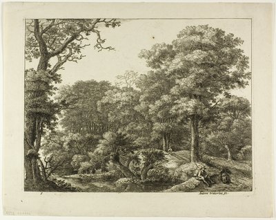 Le Wayfarer se reposant dans la forêt - Anthonie Waterloo