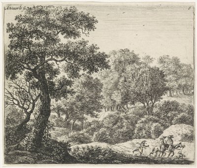Deux cavaliers sur un chemin forestier - Anthonie Waterloo