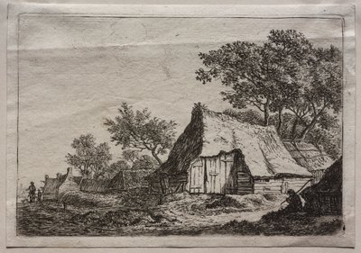 Douze paysages : Planche I, Le Petit Hameau - Anthonie Waterloo