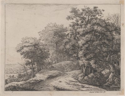 Deux hommes dans un creux, 17e siècle - Anthonie Waterloo