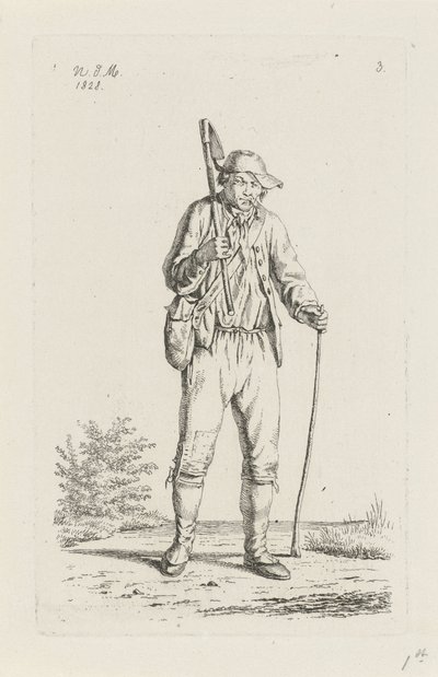 Paysans des Ardennes avec une houe - Anthonie Willem Hendrik Nolthenius de Man