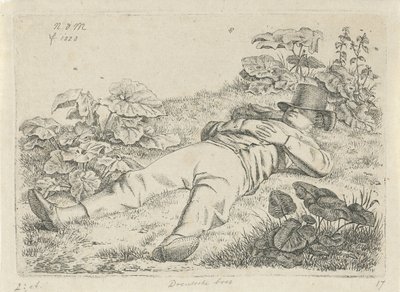Homme allongé dans l