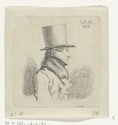 Homme avec un chapeau haut de forme - Anthonie Willem Hendrik Nolthenius de Man