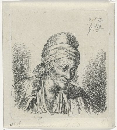 Vieille femme vers la droite - Anthonie Willem Hendrik Nolthenius de Man