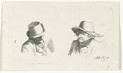 Deux hommes avec des chapeaux - Anthonie Willem Hendrik Nolthenius de Man