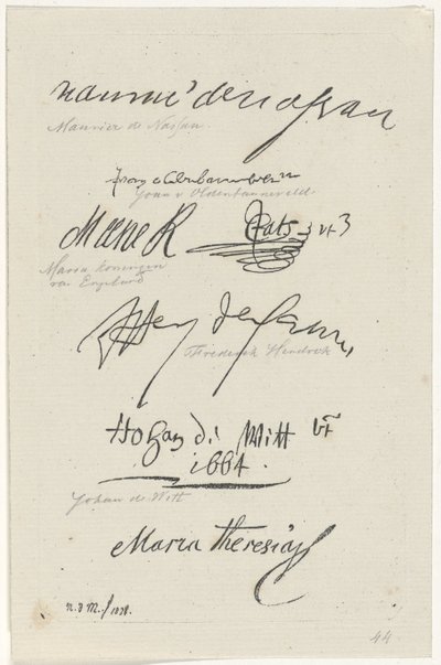 Différents fac-similés de signatures - Anthonie Willem Hendrik Nolthenius de Man