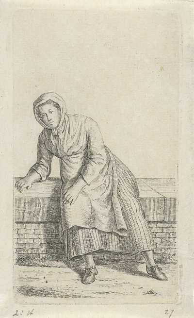 Femme assise sur un muret - Anthonie Willem Hendrik Nolthenius de Man