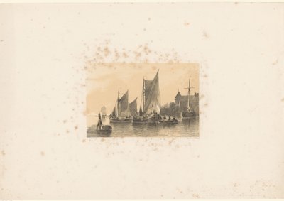 Voiliers sur la rivière - Anthonie van Volkom