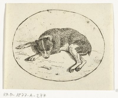 Chien couché - Anthonie van den Bos