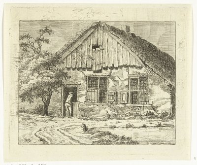 Homme appuyé sur la porte inférieure d