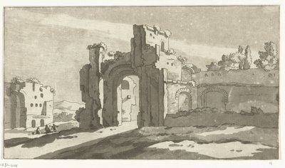 Ruines de la grande salle des Thermes de Caracalla, Rome - Anthonie van den Bos