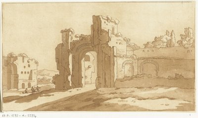 Ruines de la grande salle des Thermes de Caracalla, Rome - Anthonie van den Bos