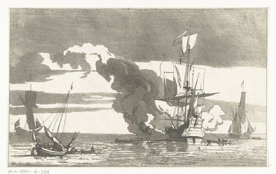 Bataille navale - Anthonie van den Bos