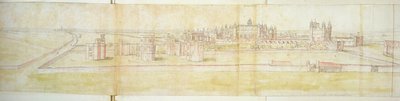 Le palais de Hampton Court depuis le nord, c.1544 (plume, encre et aquarelle sur papier) - Anthonis van den Wyngaerde