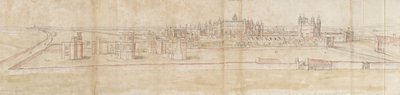 Palais de Hampton Court depuis le Nord, vers 1550-1560 - Anthonis van den Wyngaerde