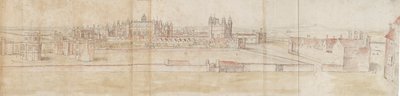 Palais de Hampton Court depuis le nord, vers 1550-1560 - Anthonis van den Wyngaerde