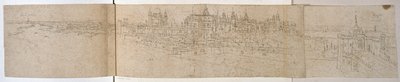 Palais de Hampton Court depuis la rivière, vers 1544 - Anthonis van den Wyngaerde