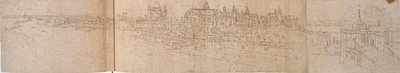 Hampton Court Palace depuis la rivière, vers 1550-1560 - Anthonis van den Wyngaerde
