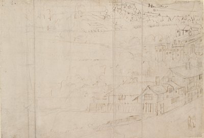 Panorama de Londres vu de Southwark : Bankside - Anthonis van den Wyngaerde