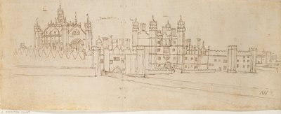 La chapelle et la porte du palais de Hampton Court, vers 1550-1560 - Anthonis van den Wyngaerde