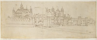 La chapelle et la porte de Hampton Court, vers 1544 - Anthonis van den Wyngaerde