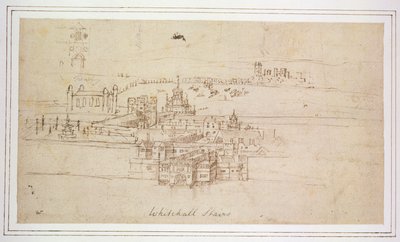 Escaliers de Whitehall, vers 1544 - Anthonis van den Wyngaerde