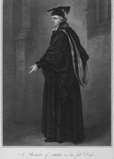 Un bachelier ès arts en tenue complète, 1796 - Anthony Cardon